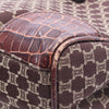 Celine Macadam Canvas and Croc-embossed Leather Tote Secondhand