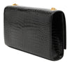 Saint Laurent Medium Croc Embossed Patent Monogram Kate Tassel Crossbody Secondhand