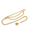Chanel Gold Plated CC Medallion Triple Chain Belt Secondhand