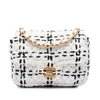 Chanel CC Mini Raffia Effect Tweed Flap Secondhand