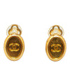 Chanel Gold Plated CC Clip On Earrings Secondhand