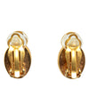 Chanel Gold Plated CC Clip On Earrings Secondhand