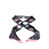 Chanel CC Logo Camellia and Dog Silk Bandeau Scarf Secondhand