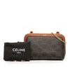 Secondhand Celine Triomphe Coated Canvas Clutch On Chain