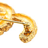 Chanel Gold Plated CC Logo Brooch Secondhand
