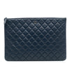Chanel Large Quilted Lambskin O Case Clutch Secondhand