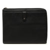 Saint Laurent Grained Calfskin Classic Zip Around Snap Clutch Secondhand