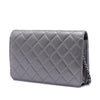 Chanel CC Quilted Metallic Lambskin Faux Pearl Wallet On Chain Secondhand