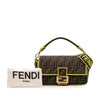 Fendi Zucca Embroidered Canvas Baguette Satchel Secondhand