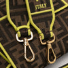 Fendi Zucca Embroidered Canvas Baguette Satchel Secondhand