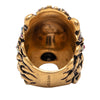 Gucci Gold Plated Crystal Lion Head Ring Secondhand