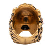 Gucci Gold Plated Crystal Lion Head Ring Secondhand