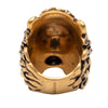 Gucci Gold Plated Crystal Lion Head Ring Secondhand