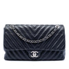 Chanel Jumbo Classic Chevron Lambskin Double Stitch Single Flap Secondhand