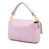 Fendi Medium Leather Embossed FF Baguette Satchel Secondhand