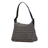 Fendi Zucchino Canvas Double Flap Shoulder Bag Secondhand