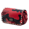 Valentino Mini Nappa and Canvas Camouflage Rockstud Flap Crossbody Secondhand
