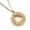 Chanel CC Gold Plated Round Pendant Necklace Secondhand
