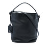 Burberry Medium Grained Calfskin and Mega Check Canvas Ashby Bucket Bag Secondhand