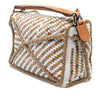 LOEWE Small Woven Calfskin Puzzle Satchel Secondhand