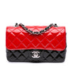 Chanel Mini Rectangular Classic Bicolor Patent Single Flap Secondhand