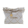 Chanel Small Quilted Shiny Calfskin Chain 22 Handbag Secondhand