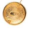 Chanel CC Gold Plated Round Sunburst Brooch Secondhand