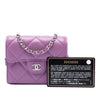 Chanel CC Quilted Lambskin Flap Card Holder on Chain Secondhand