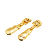 Chanel Gold Plated CC Drop Clip On Earrings Secondhand