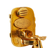 Chanel Gold Plated CC Drop Clip On Earrings Secondhand