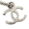 Chanel CC Silver Plated Crystal Embellished Safety Pin Brooch Secondhand