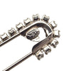 Chanel CC Silver Plated Crystal Embellished Safety Pin Brooch Secondhand