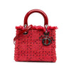 Dior Medium Tweed Fringe Rhinestone Lady Dior Secondhand