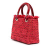 Dior Medium Tweed Fringe Rhinestone Lady Dior Secondhand