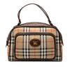 Burberry Haymarket Check Canvas and Leather Handbag Secondhand