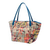 Burberry Small Haymarket Check Coated Canvas Floral Print Canterbury Tote Secondhand
