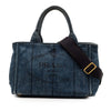 Prada Small Denim Canapa Logo Tote Secondhand