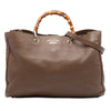Gucci Large Calfskin Bamboo Shopper Satchel Secondhand
