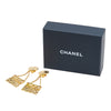 Chanel Gold Plated Flap Bag Drop Clip On Earrings Secondhand