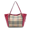Burberry Small Haymarket Check Canvas and Leather Canterbury Tote Secondhand