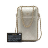 Chanel CC Quilted Metallic Lambskin Chain Around Phone Holder Secondhand