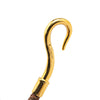 Hermès Gold Plated and Leather Jumbo Hook Double Tour Bracelet Secondhand