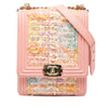 Chanel Quilted Tweed and Calfskin North South Boy Flap Secondhand