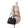 Secondhand Prada Vitello Trimmed Tessuto Satchel
