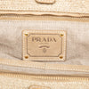 Prada Raffia Crochet and Linen Fringe Shopping Tote Secondhand