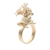 Dior Gold Plated Turtle Flower Ring Secondhand
