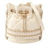 Chanel CC Quilted Lambskin Chain Around Drawstring Bucket Bag Secondhand