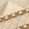 Chanel CC Quilted Lambskin Chain Around Drawstring Bucket Bag Secondhand