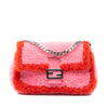 Fendi Micro Bicolor Shearling Baguette Satchel Secondhand