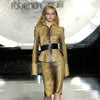Secondhand Roberto Cavalli Croc Embossed Leather Trench Coat - '00s